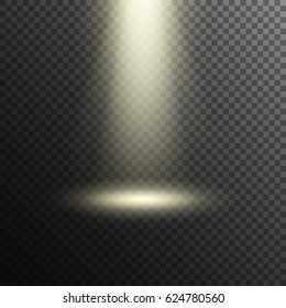 Falling rays of light. Searchlight.