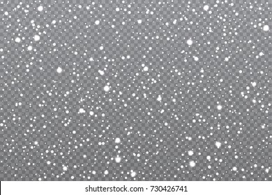 Falling realistics nowflakes, snow.  Winter Holiday Merry Christmas and Happy New Year background. Vector illustration.