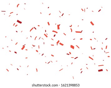 Falling Red confetti banner background