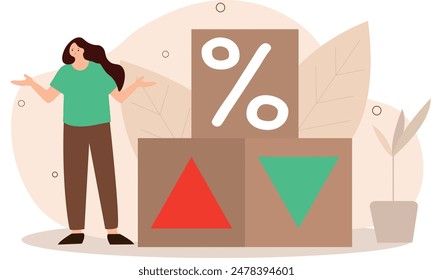 caída o aumento de los intereses, tasa clave, impuestos, créditos	
