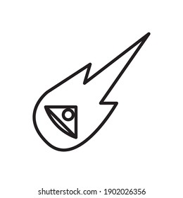 falling rocket flat icon vector illustration logo for many purpose