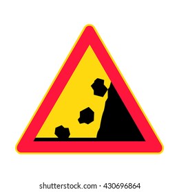 Falling Rocks or Debris Sign