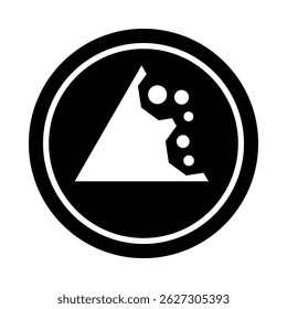 Falling rocks icon Glyph Icon Design For Personal And Commercial Use