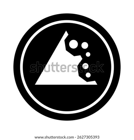 Falling rocks icon Glyph Icon Design For Personal And Commercial Use