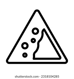 Falling rocks icon in line style, use for website mobile app presentation