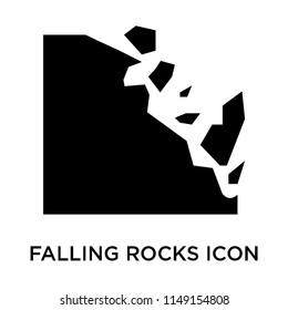 Falling rocks icon vector isolated on white background for your web and mobile app design, Falling rocks logo concept