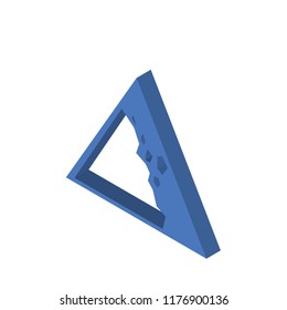 Falling rocks isometric left top view 3D icon