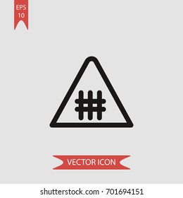 Falling rocks vector icon illustration symbol
