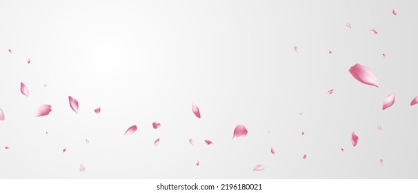 falling rose petals background vector design 3D illustration