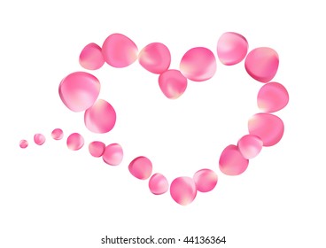 Falling rose petals for Valentine's day.