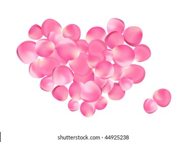 Falling rose petals for Valentine's day.