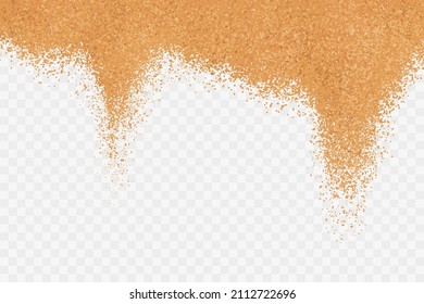 Falling sand, isolated on white. Vector illustration.
