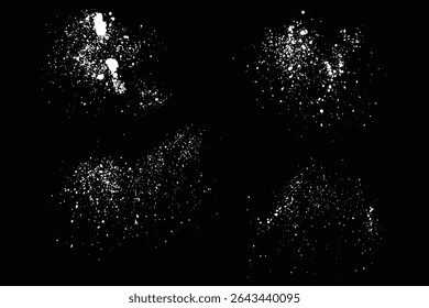 Falling set of white snowflakes snowfall illustration background design