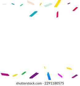 Falling Shavings Carnival Vector White Background. Carnaval Paint Invitation. Festival Brush Backdrop. Happy Smear Christmas Background.