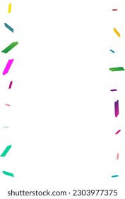 Falling Shavings Festival Vector White Background. Fun Confetti Design. Top Smear Pattern. Happy Paint Festive Backdrop.