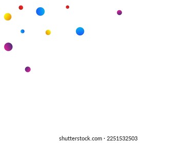 Falling Shine Effect Vector White Background. Abstract Dot Backdrop. Carnaval Dust Banner. Rainbow Splash Top Pattern.