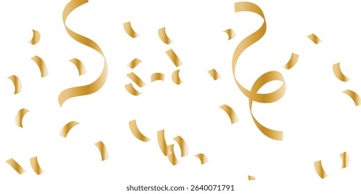 Falling shiny golden confetti isolated on transparent background. Bright festive tinsel of gold color. Elegant Golden Confetti Rain Effect with Bright Sparkles on a Clear Background"
