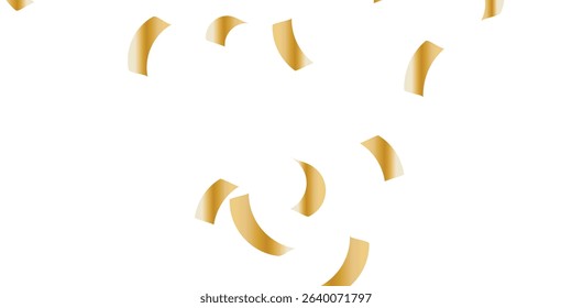 Falling shiny golden confetti isolated on transparent background. Bright festive tinsel of gold color. Elegant Golden Confetti Rain Effect with Bright Sparkles on a Clear Background"