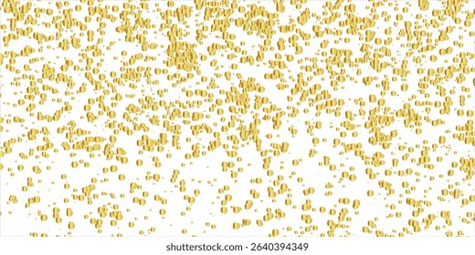 Falling shiny golden confetti isolated on white background. Bright festive tinsel of gold color, Gold paper pieces and serpentine, Confetti explosion, Party Celebration with Ribbons And Particles.
