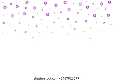 Caer gemas rosadas brillantes sobre un fondo blanco. Abstractas fondo caro con joyas, Vector.	