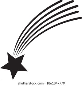 Falling or shooting star vector