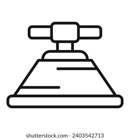 Falling shower head icon outline vector. Room wet bath. Cold care water