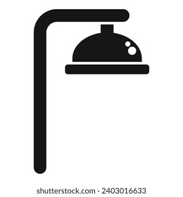 Falling shower head icon simple vector. Room wet bath. Cold care water