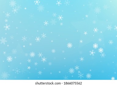 Falling silver snow flake vector