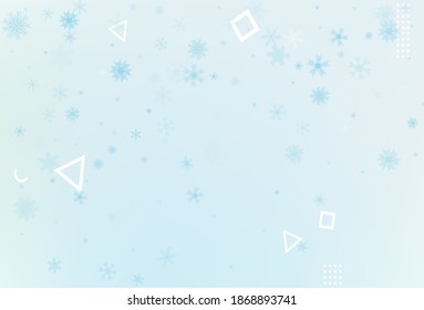 Falling silver snow flake vector