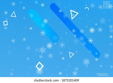 Falling silver snow flake vector