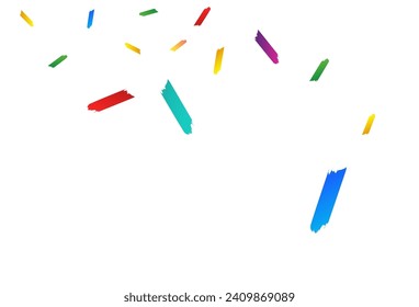 Fondo blanco del vector del carnaval de desprestigio. Diseño de pincel de efecto. Decoración Ilustración Del Polvo. Fondo divertido de los tonos de los colores.