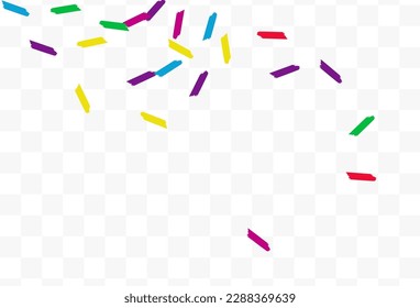 Falling Smear Celebrate Vector Transparent Background. Fun Dust Texture. Independence Confetti Wallpaper. Happy Paint Christmas Design.