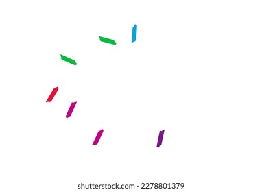 Falling Smear Festival Vector White Background. Carnaval Paint Banner. Top Shavings Texture. Happy Dust Fun Illustration.