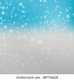 Fallender Schneehintergrund. Abstraktes Schneeflocken-Muster. Vektorgrafik.