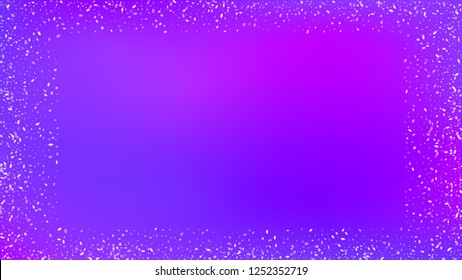 Falling snow background. Bbright, White, Shimmer, Glowing, Scatter, Falling on a Blue background. Festive frame for New Year greetings.