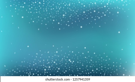 Falling Snow Background. Bbright, White, Shimmer, Glowing, Scatter, Falling background. Holiday decoration Christmas banner. Blue base.