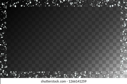 Falling Snow Background. Christmas Magic Illustration. Background with Isolated Fall of Snow. Fantasy  Snowstorm Illustration Design.