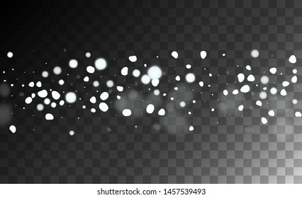 Falling Snow Background. Christmas Magic Illustration. Realistic Falling Snow Background. Magic Blizzard Illustration Design.