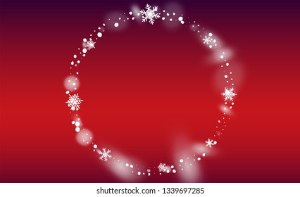 Falling Snow Background. Fantasy Holiday Vector Illustration. 2019 Celebration Background. Magic Blizzard Illustration Design.