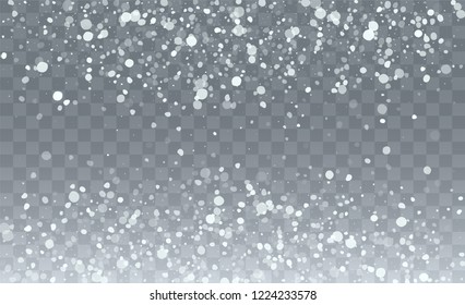 Falling Snow Background. Happy Winter Holiday Illustration Template. Glitter Snowflakes Background. Magic Blizzard Illustration Design.