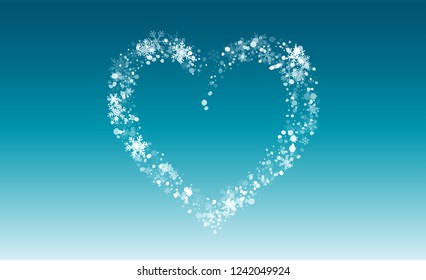 Falling Snow Background. Happy Winter Holiday Illustration Template. 2019 Celebration Background. Magic Blizzard Illustration Design.