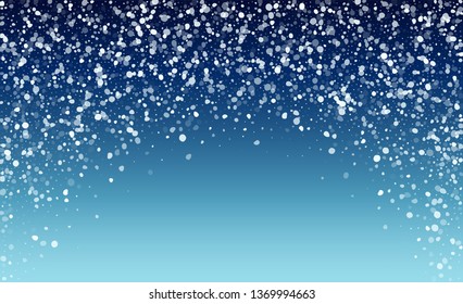 Falling Snow Background. Happy Winter Holiday Illustration Template. 2019 Celebration Background. Magic Blizzard Illustration Design.