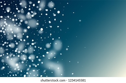 Falling Snow Background. Holiday Illustration for Merry Christmas Card. Background with Isolated Fall of Snow. Magic Blizzard Illustration Design.