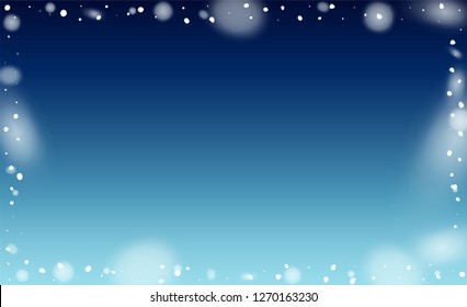 Falling Snow Background. Holiday Illustration for Merry Christmas Card. Realistic Falling Snow Background. Magic Blizzard Illustration Design.