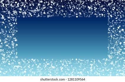 Falling Snow Background. Holiday Illustration for Merry Christmas Card. Isolated Snowflakes Background. Magic Blizzard Illustration Design.