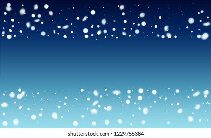 Falling Snow Background. Illustration for Merry Christmas Design. Realistic Falling Snow Background. Magic Blizzard Illustration Design.