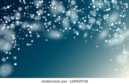 Falling Snow Background. Illustration for Merry Christmas Design. Isolated Snowflakes Background. Magic Blizzard Illustration Design.