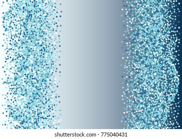 Falling snow background for Merry Christmas and Happy New Year. Snowstorm or snowflake dotted pattern. Winter vector illustration