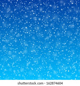 Falling Snow Background. Vector.
