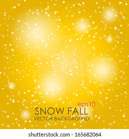 Falling Snow Background - Vector